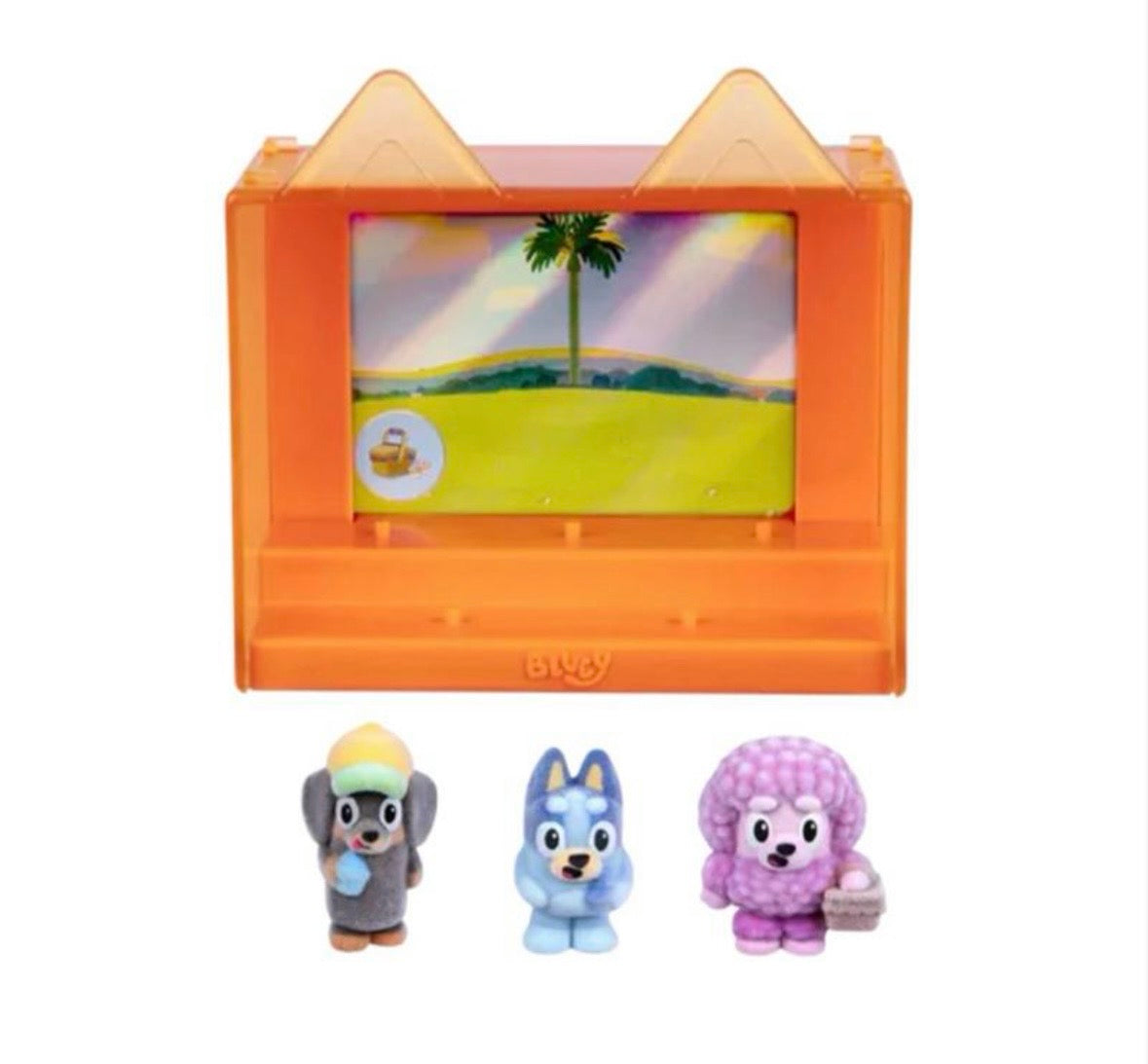 Bluey Fuzzies Episode Pack. Contains 3 characters with a soft flocked finish