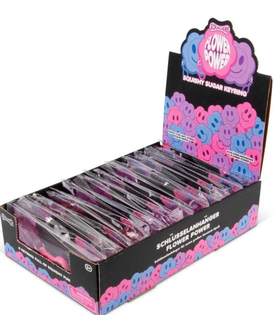 Scrunchems Flower Power Squishy Keychain. One supplied / Colour picked at random