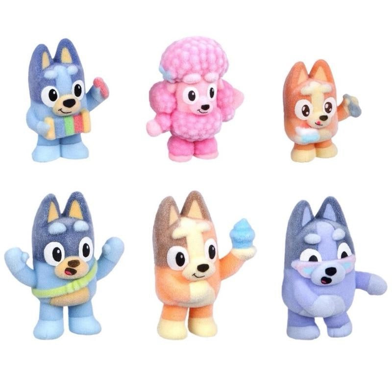 Bluey Fuzzies Deluxe Figure Pack Includes 8 Characters