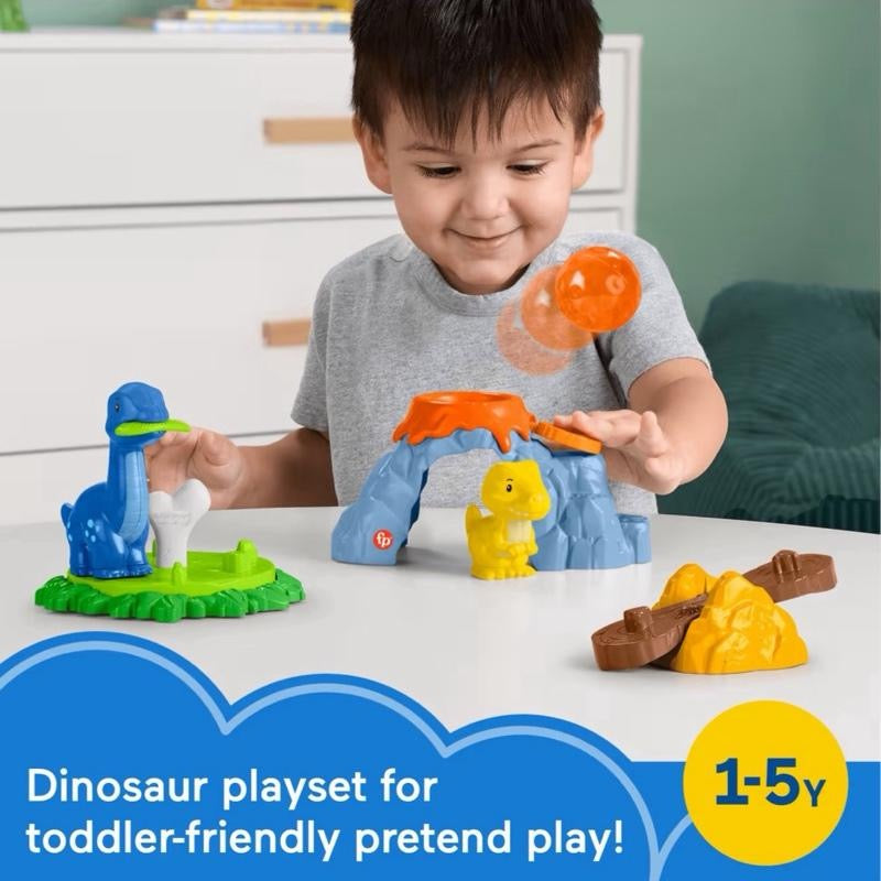 Fisher-Price Little People Spin & Play Dinosaur Playground Toddler Playset