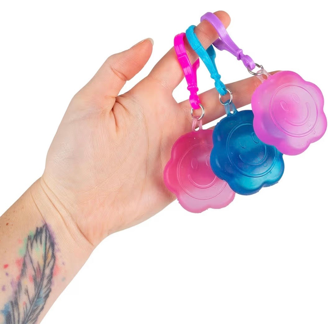Scrunchems Flower Power Squishy Keychain. One supplied / Colour picked at random