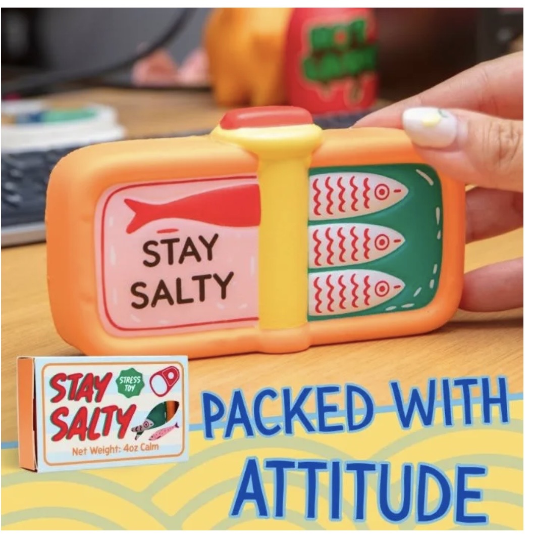 Stay Salty Sardine Tin Stress Toy