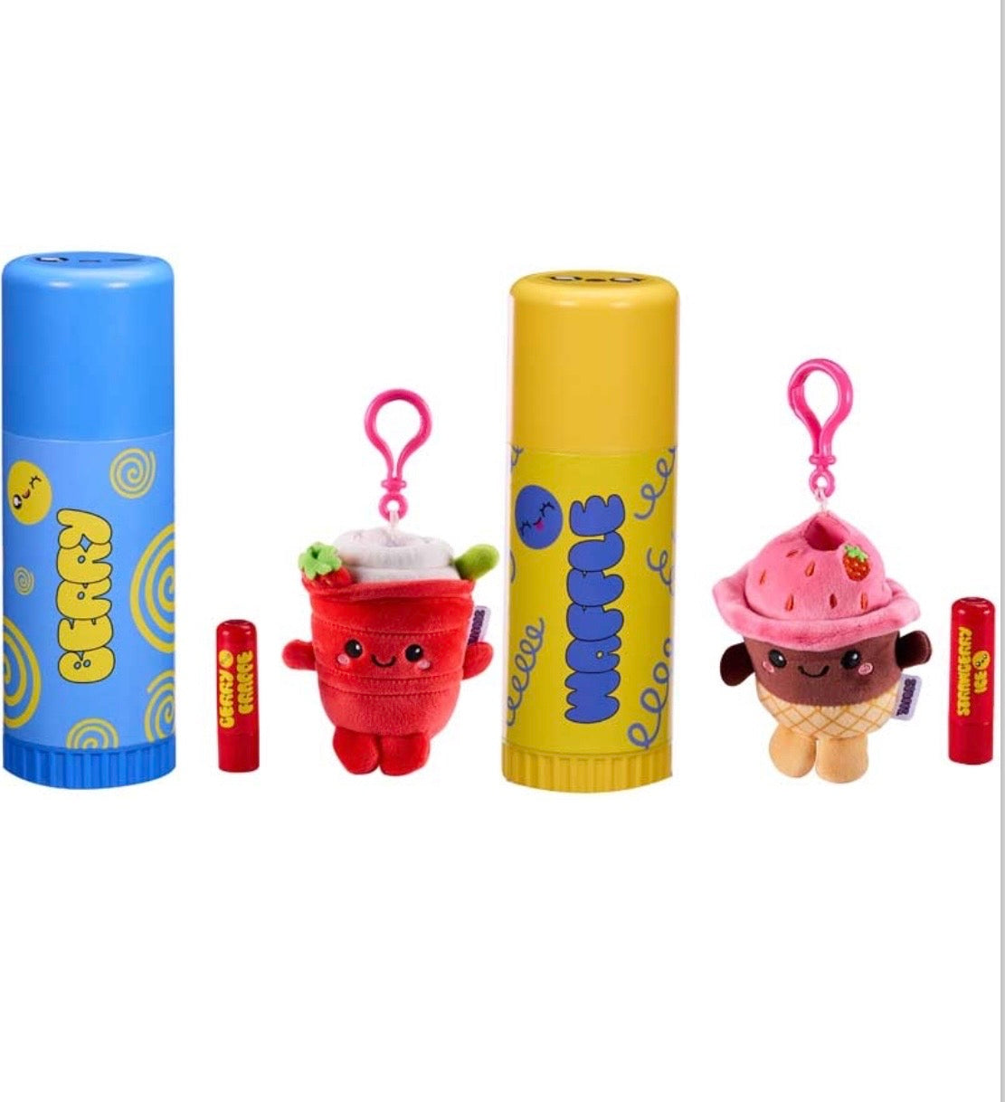 Stuffs: Clip on Stuffie & Lip Balm. Selected at Random
