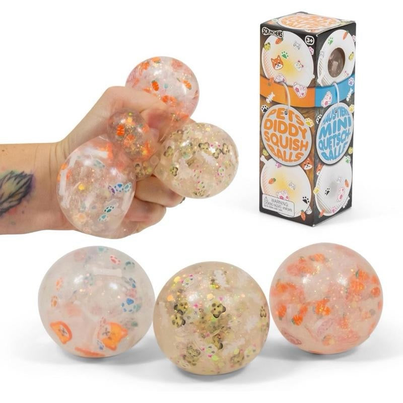 Scrunchems Pets Diddy Squish Balls 3 pack