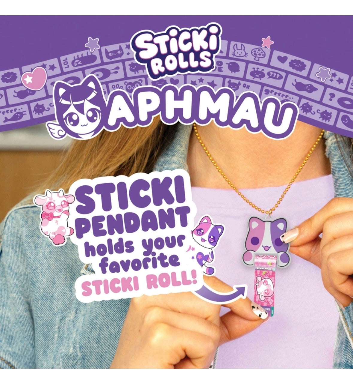 Aphmau Sticki Rolls Pendant & Bracelet Set