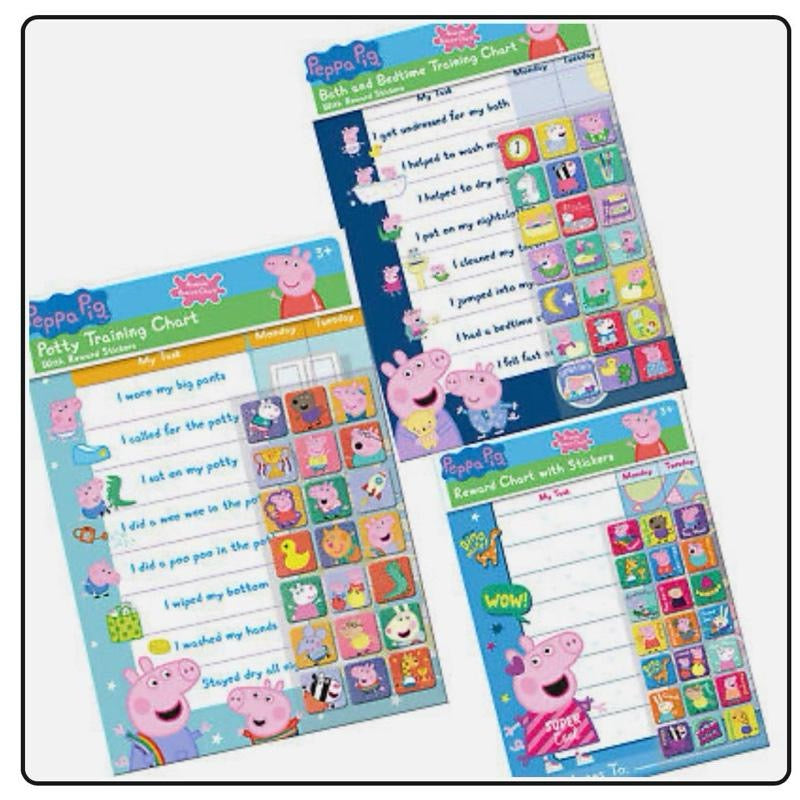 Peppa Pig Reward Charts with Stickers . Each Sold Separately