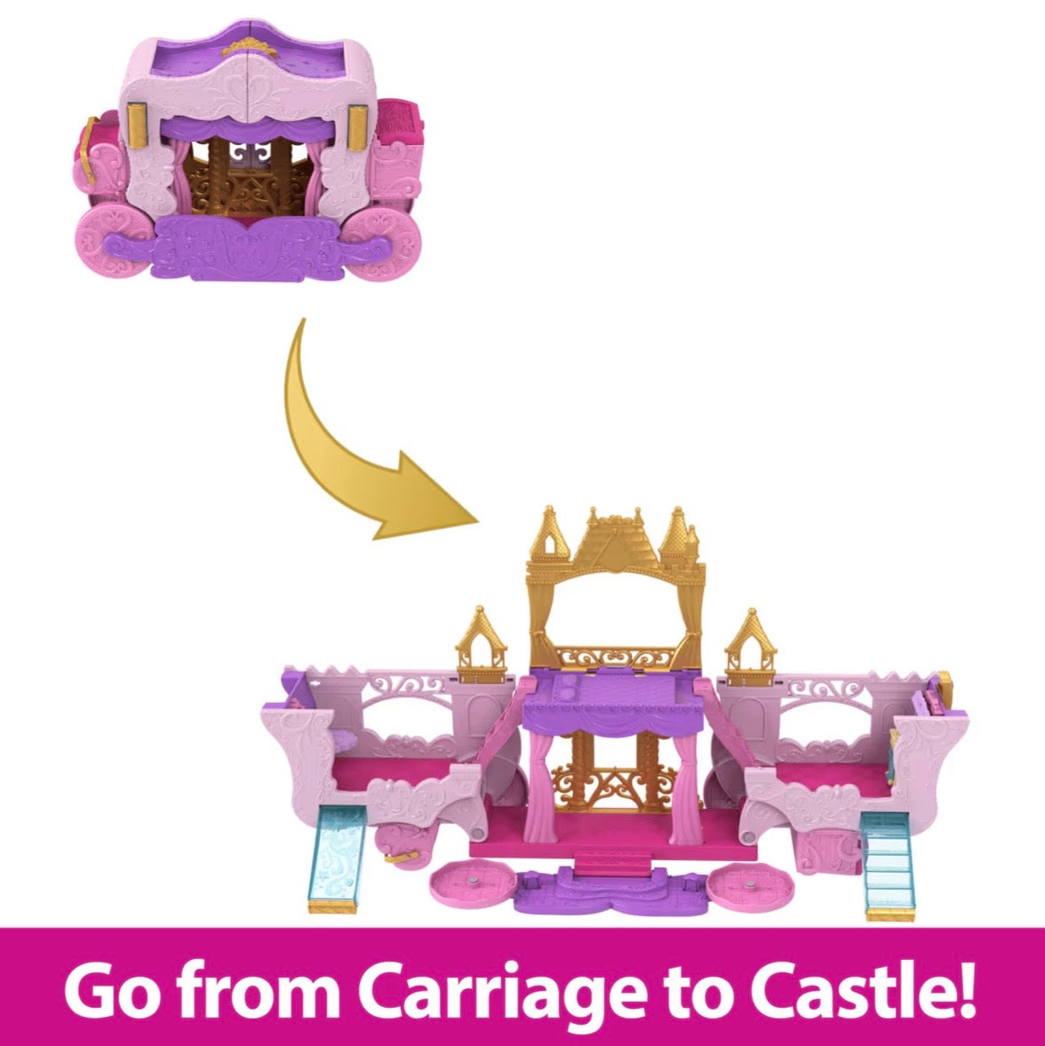 Disney Princess Carriage To Castle Playset