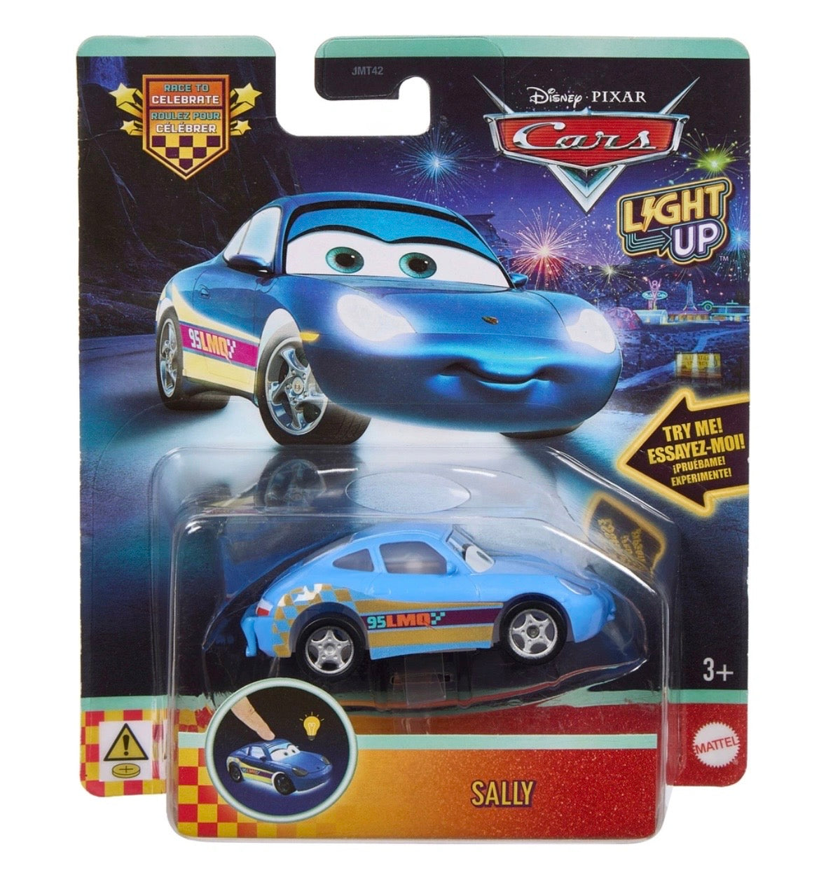 Disney Pixar Cars Race To Celebrate Light-Up Car 1:55 Scale. One Supplied