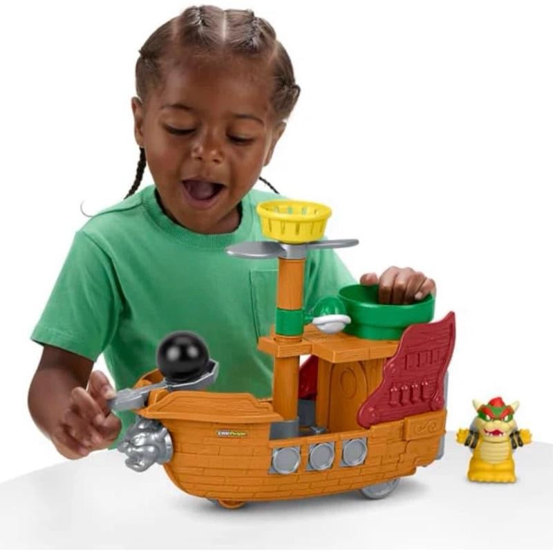 Fisher-Price Little People My Mario Bowser's Airship & Figure Playset.