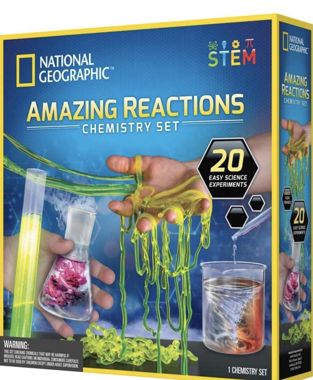 NATIONAL GEOGRAPHIC Amazing Reactions Chemistry Set