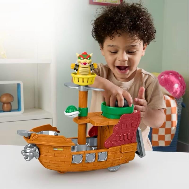 Fisher-Price Little People My Mario Bowser's Airship & Figure Playset.