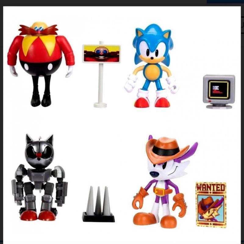 Sonic the Hedgehog 4" Figures with Accessory. Each Sold Separately