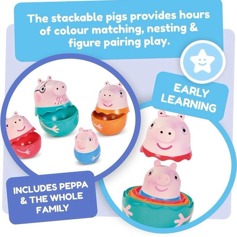 Tomy Peppa Pig Nesting Family Bath Toy