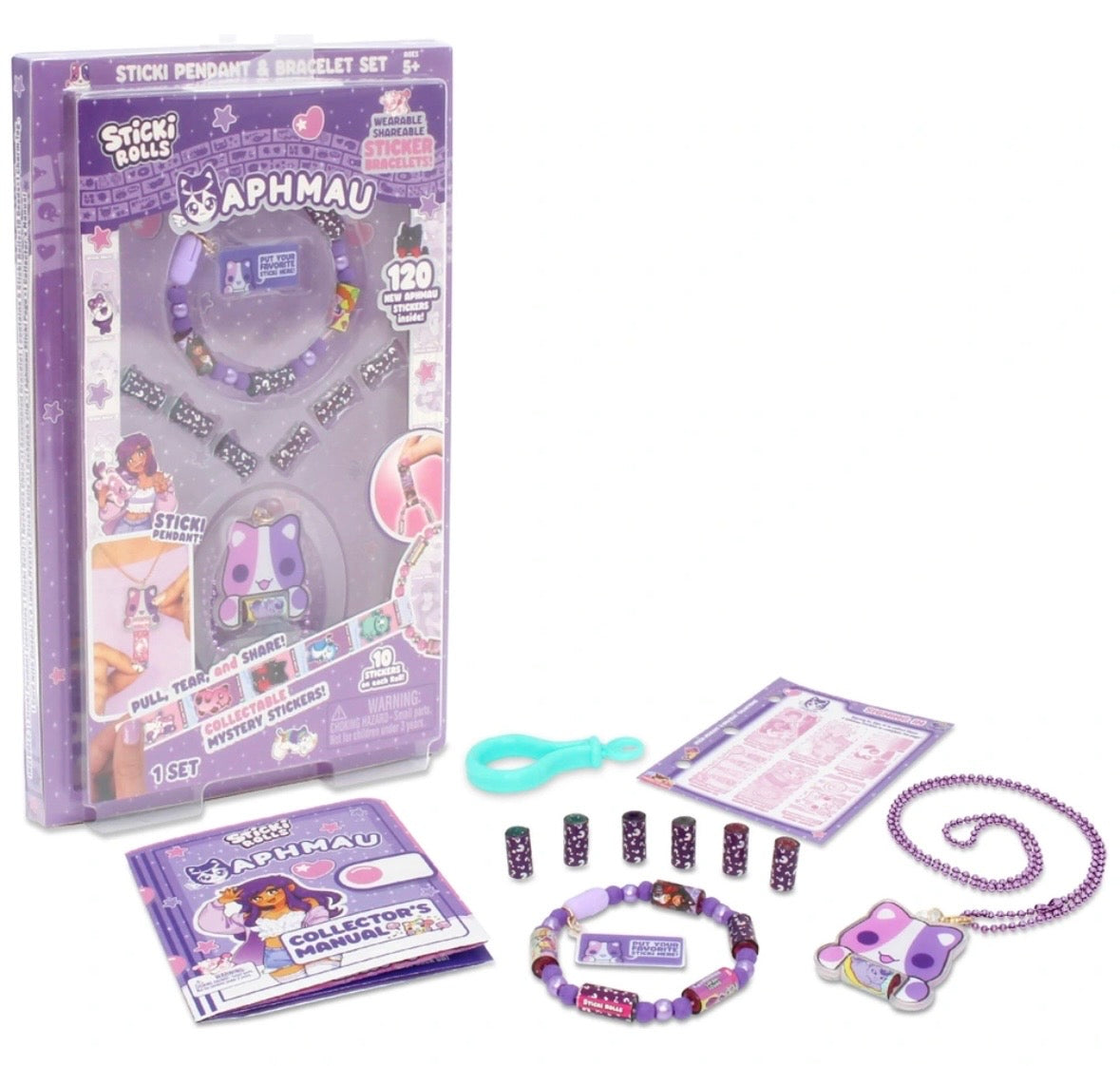 Aphmau Sticki Rolls Pendant & Bracelet Set
