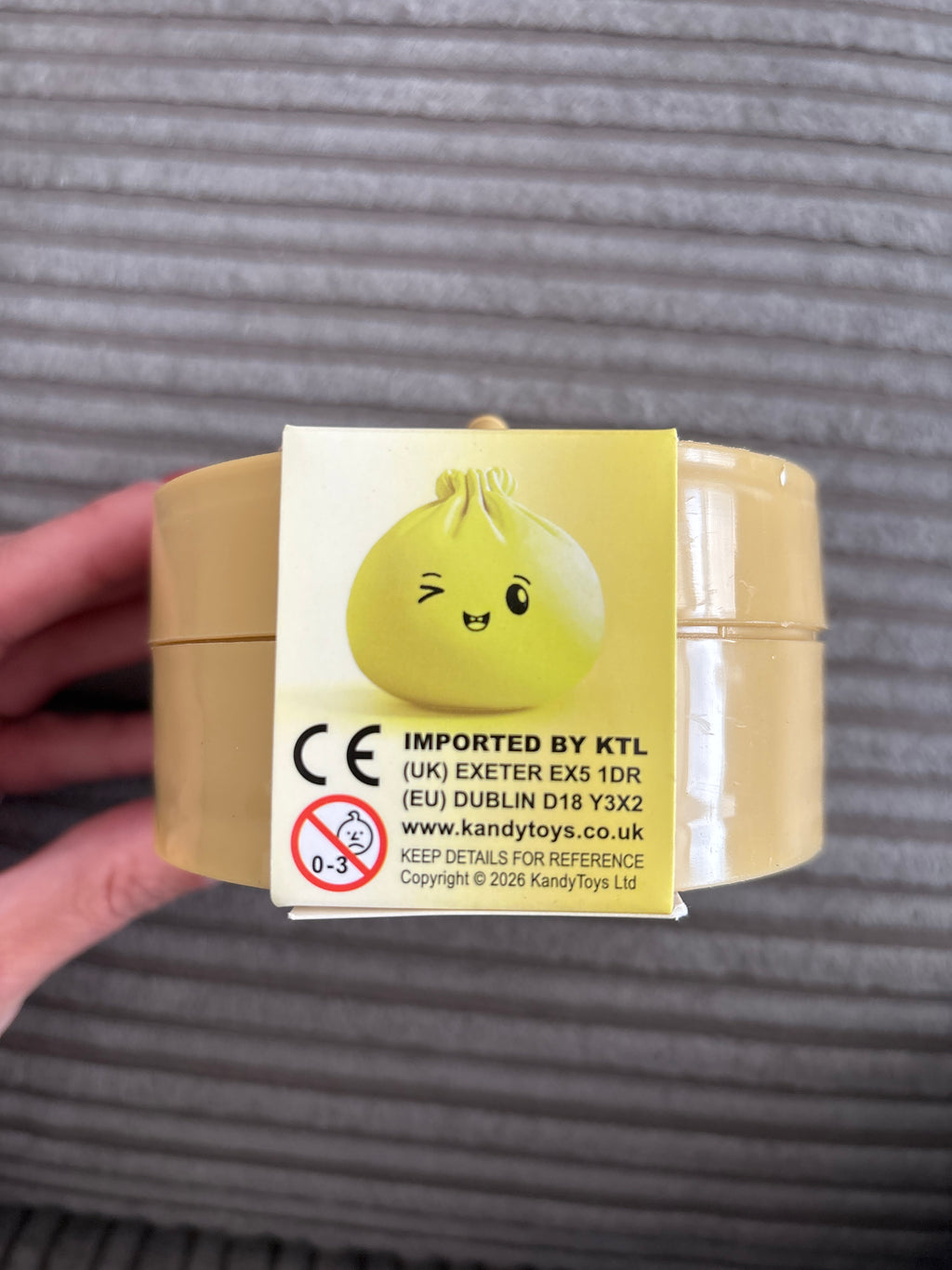 KTL Coloured Squishy Bao Bun In Dumpling Case Bundle. One of each colour supplied (3 Dumplings)