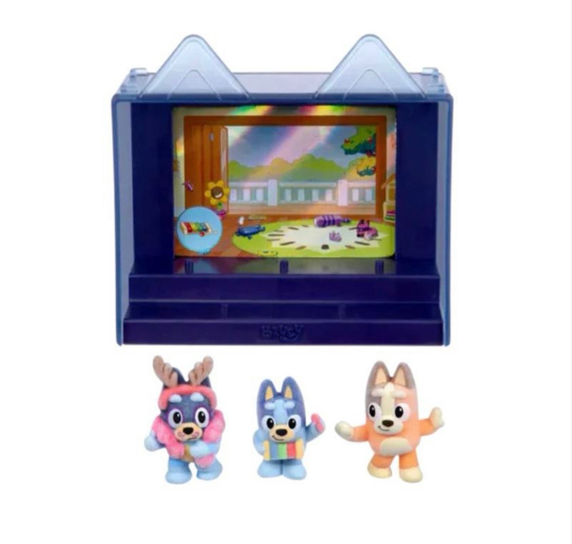 Bluey Fuzzies Episode Pack. Contains 3 characters with a soft flocked finish