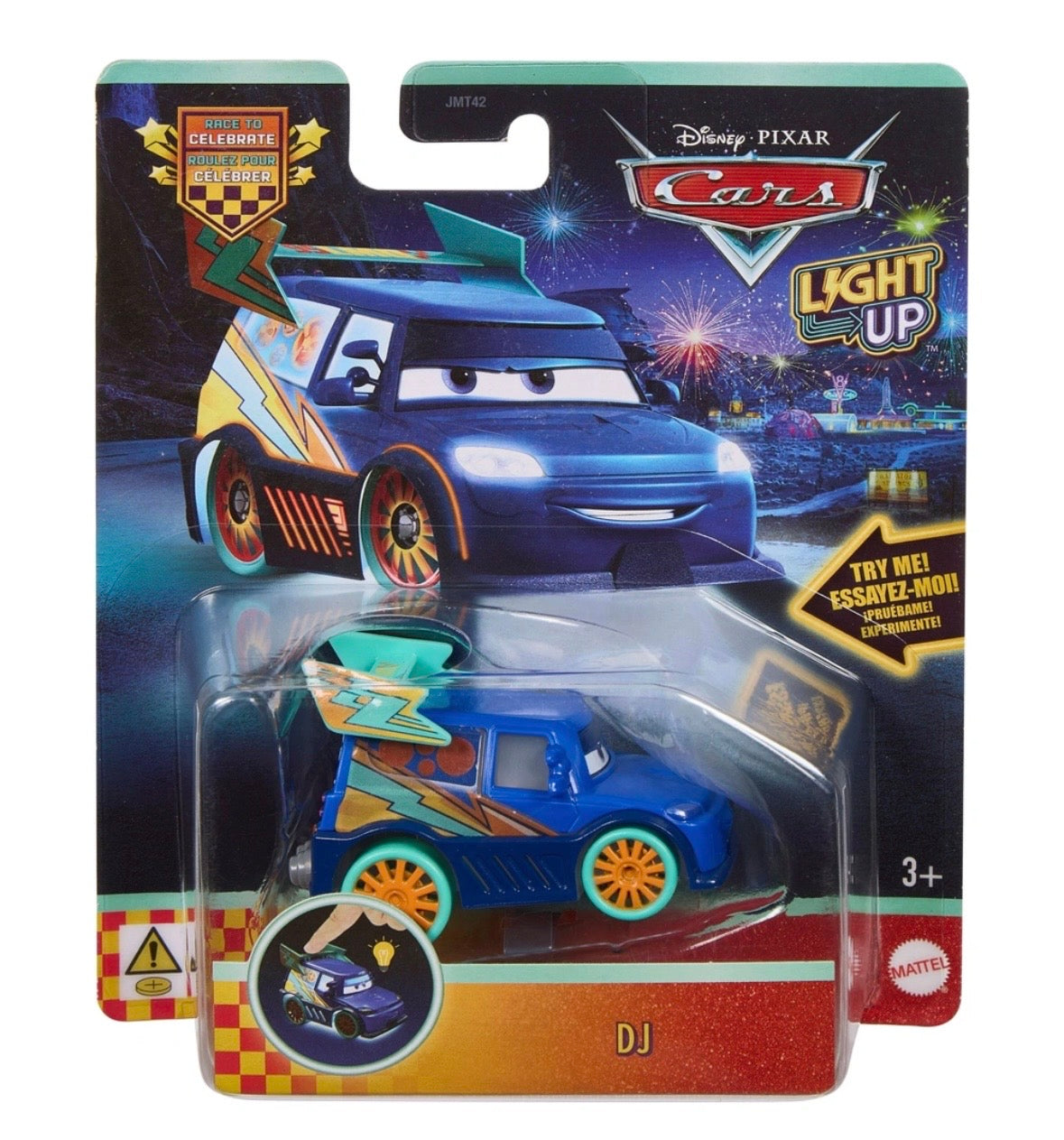 Disney Pixar Cars Race To Celebrate Light-Up Car 1:55 Scale. One Supplied