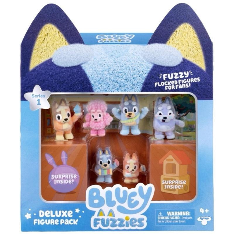 Bluey Fuzzies Deluxe Figure Pack Includes 8 Characters