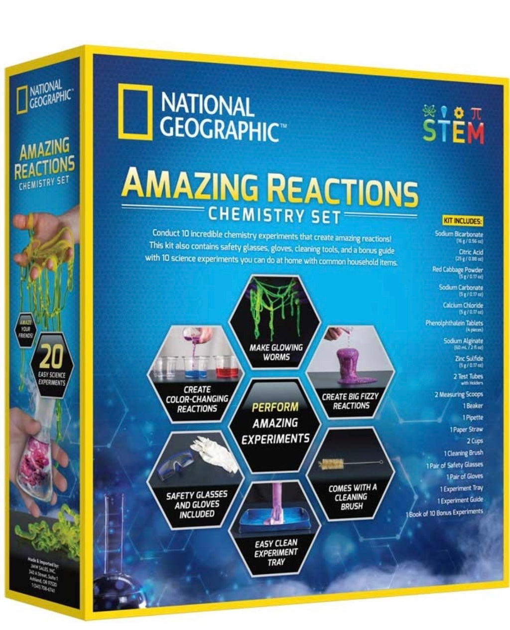 NATIONAL GEOGRAPHIC Amazing Reactions Chemistry Set