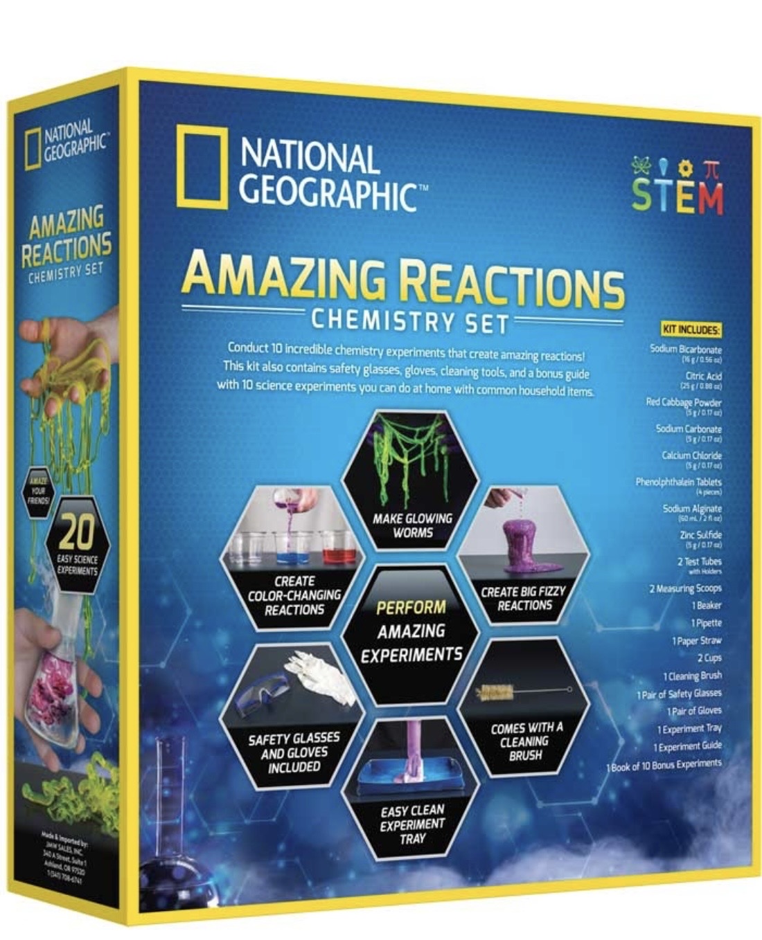 NATIONAL GEOGRAPHIC Amazing Reactions Chemistry Set