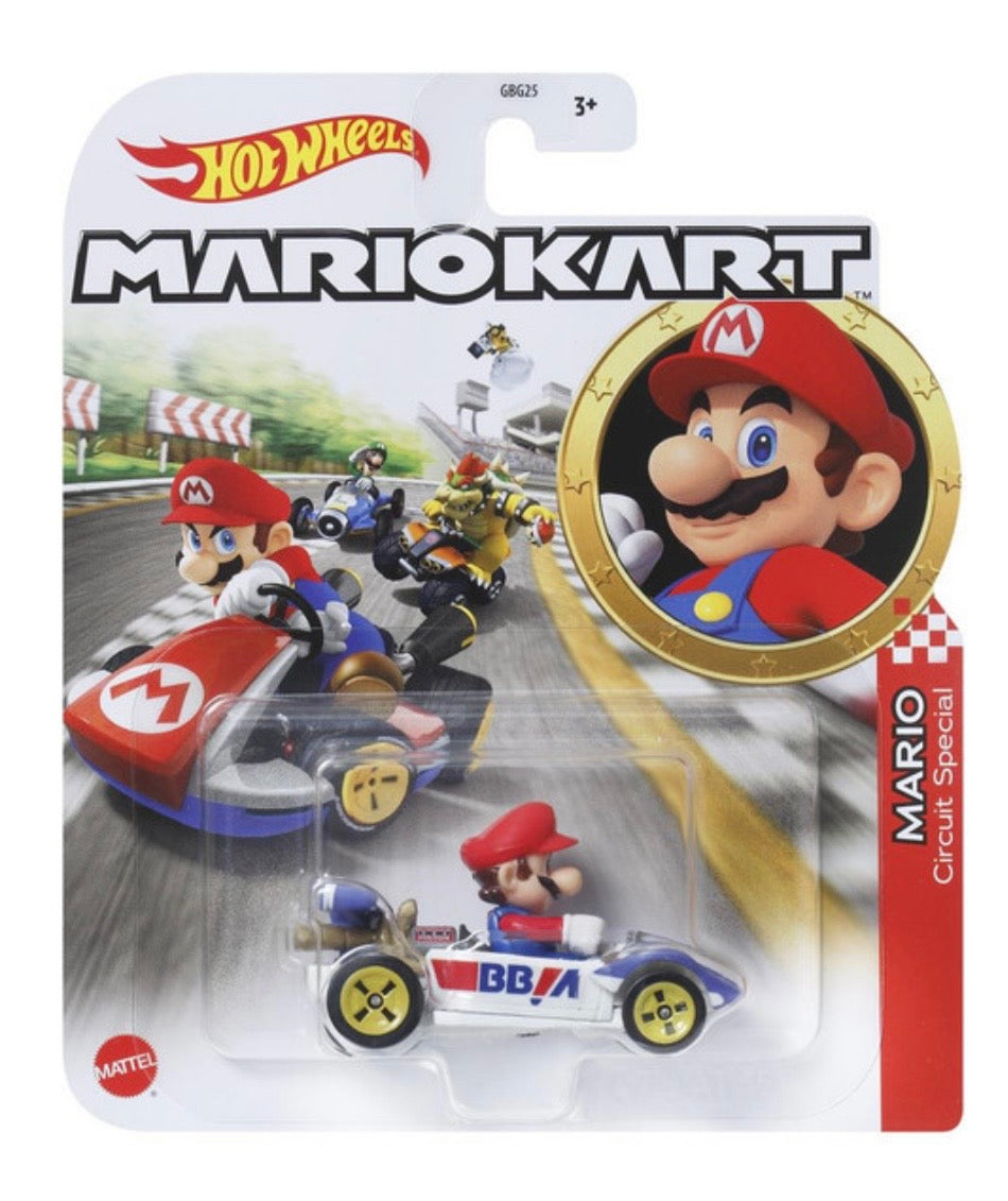 Hot Wheels Mario Kart MARIO (Circuit Special) 1:64 Die-Cast Car