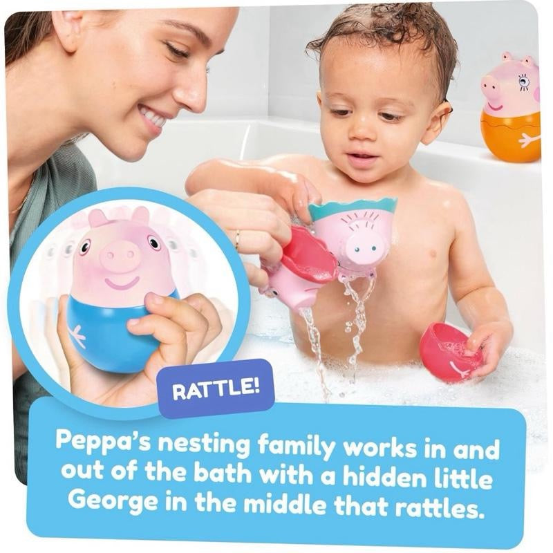 Tomy Peppa Pig Nesting Family Bath Toy