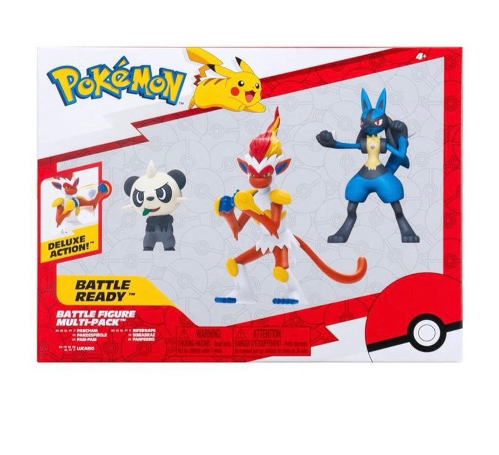 Pokémon Fighting-type 3-figure Multipack Battle Ready Deluxe Action Figures Set