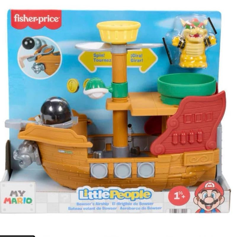 Fisher-Price Little People My Mario Bowser's Airship & Figure Playset.