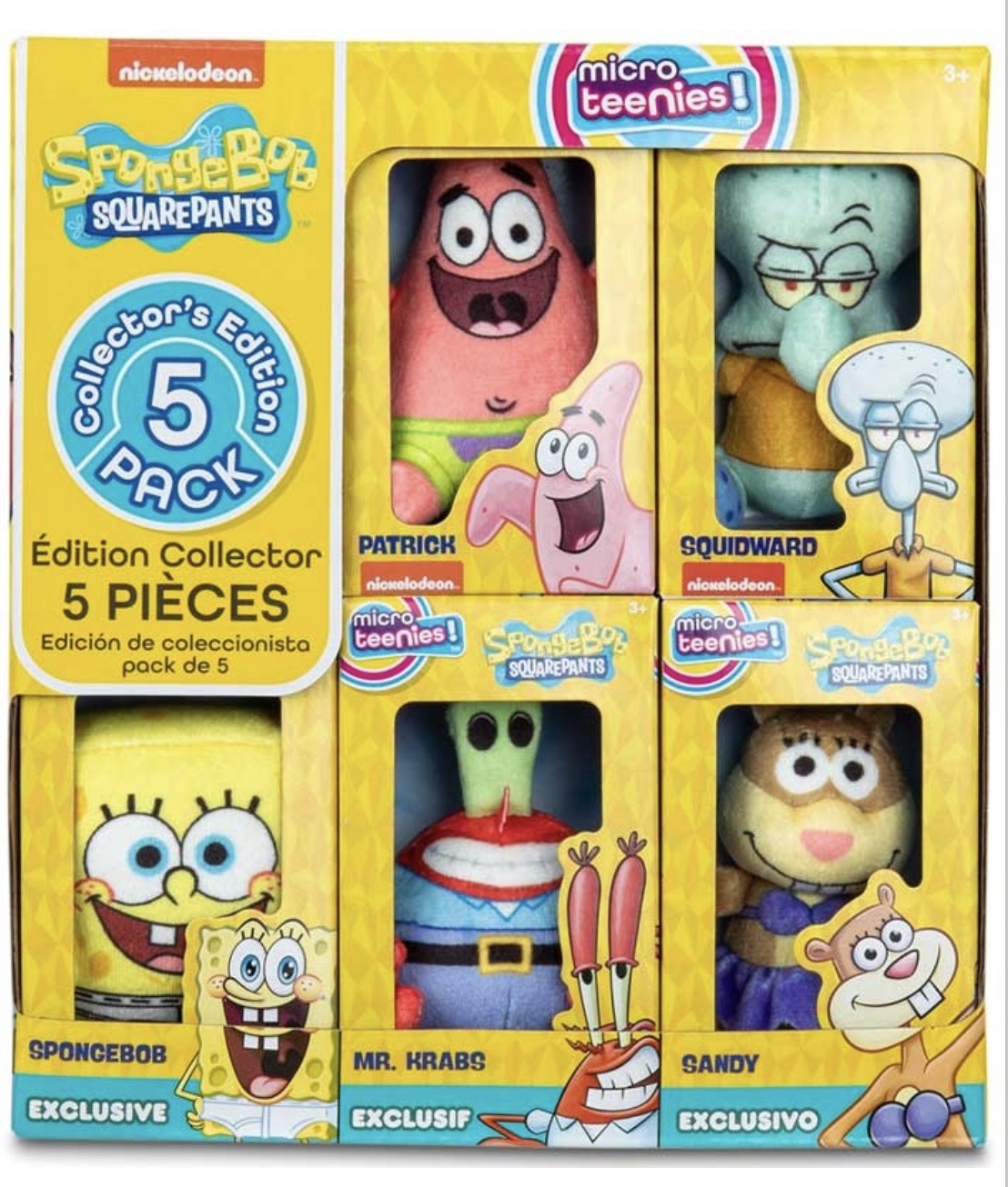 SpongeBob SquarePants Micro Teenies Collectors Edition 5 Pack
