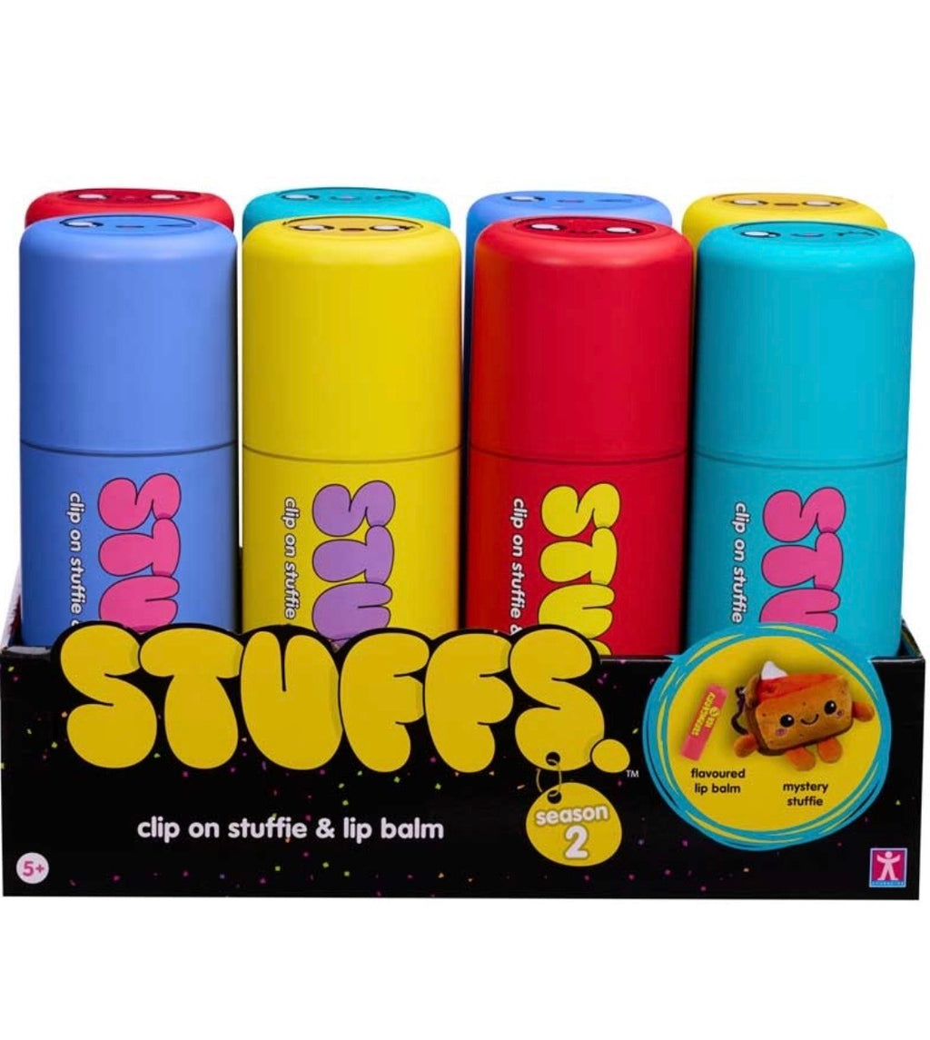 Stuffs: Clip on Stuffie & Lip Balm. Selected at Random