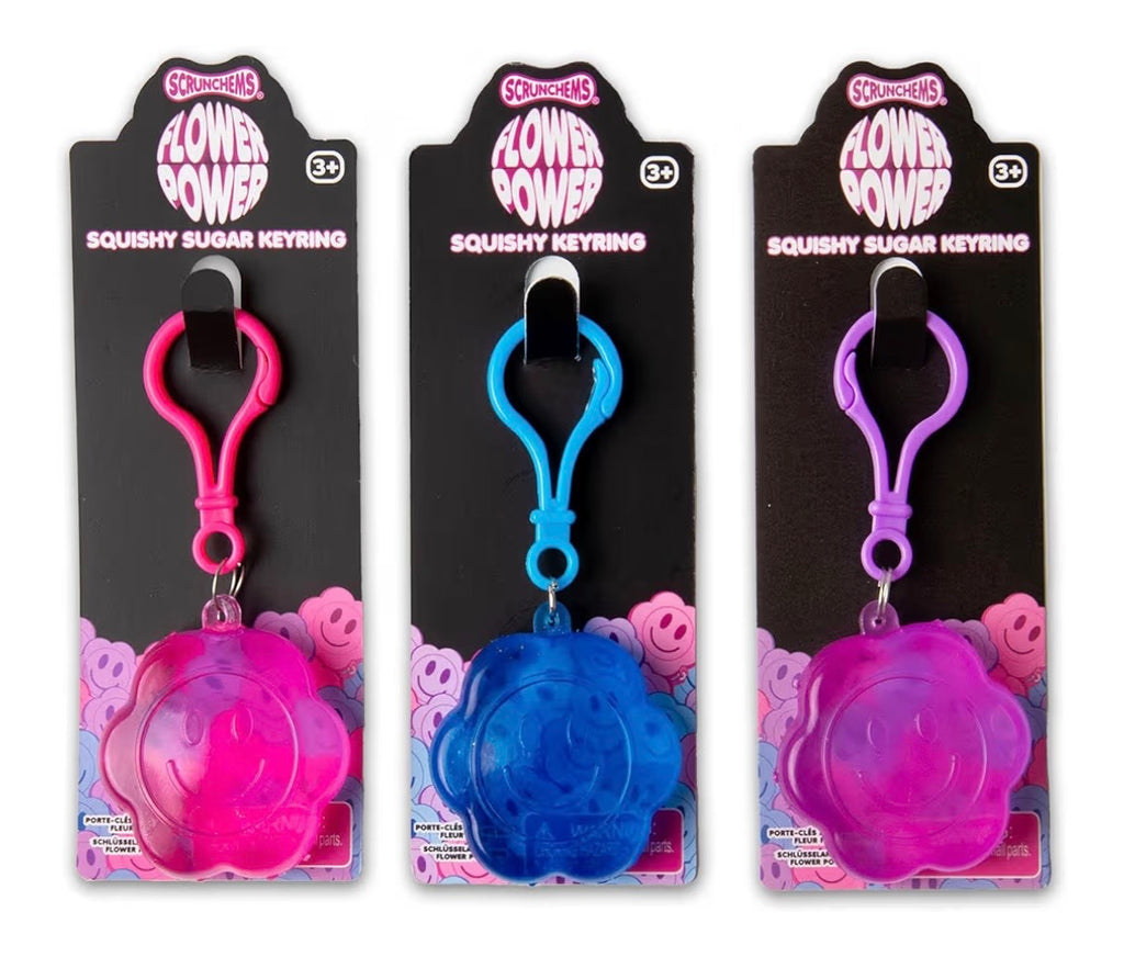 Scrunchems Flower Power Squishy Keychain. One supplied / Colour picked at random