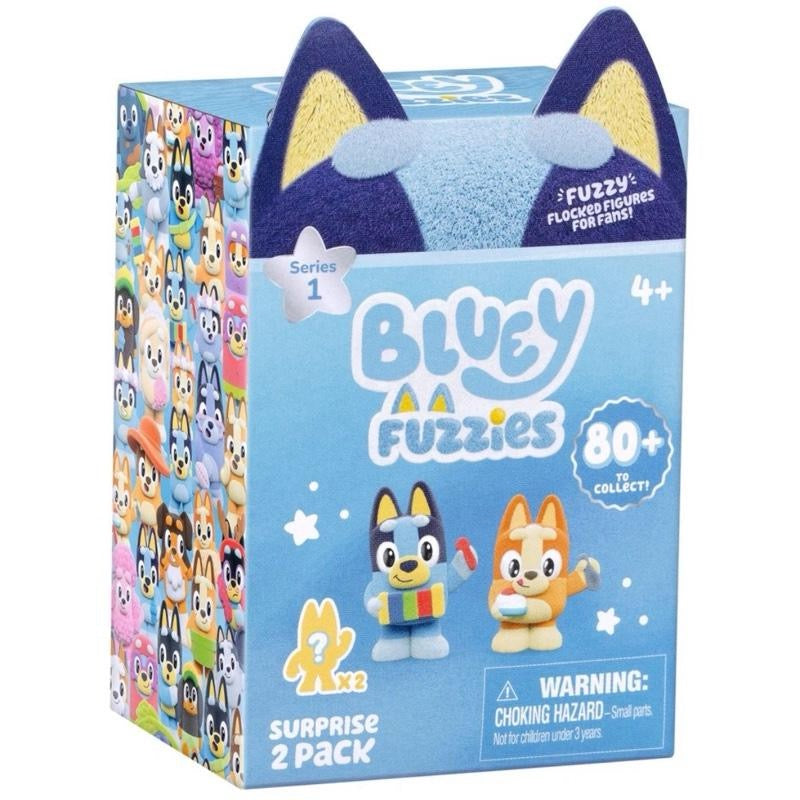 Bluey Fuzzies Blind Box 2 Figure Pack Assortment. One supplied