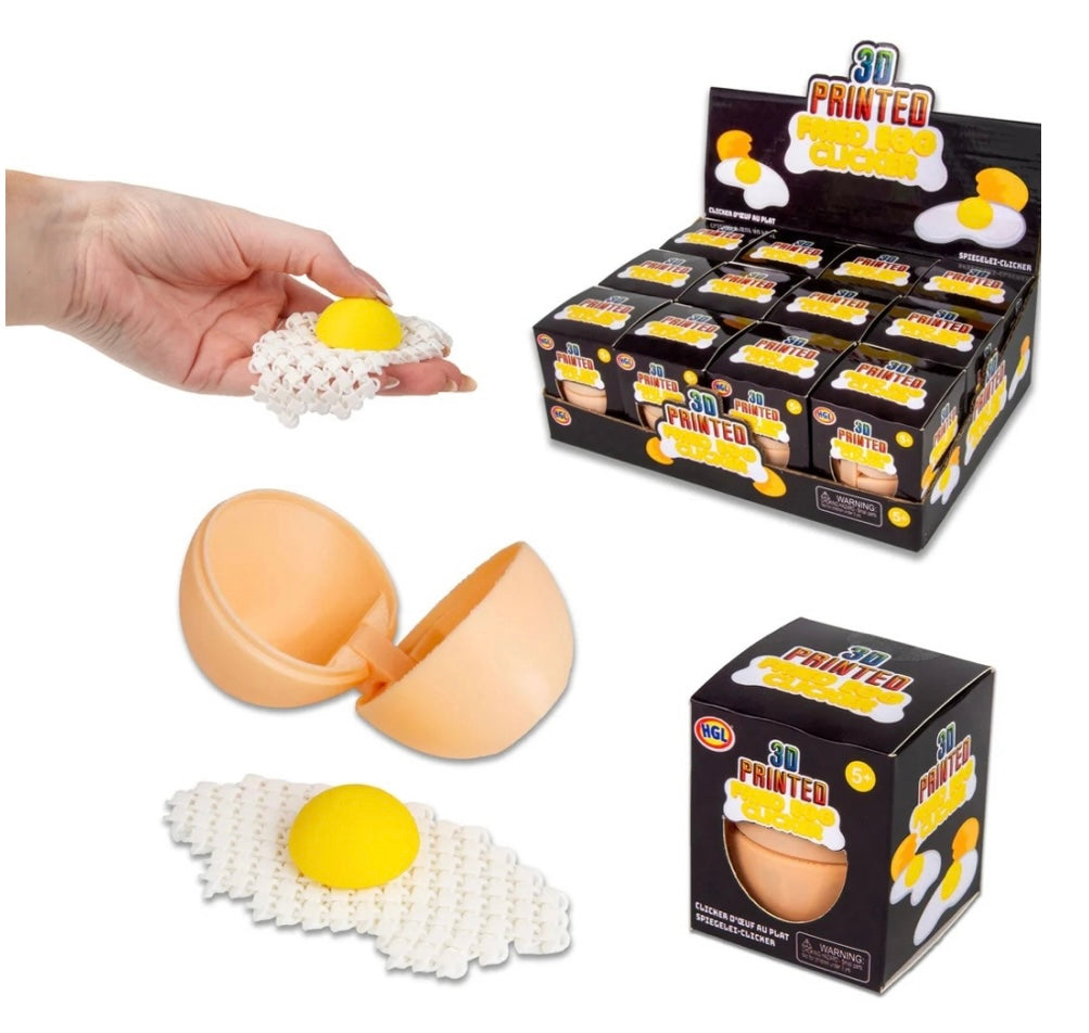 3D printed Fried Egg Clicker