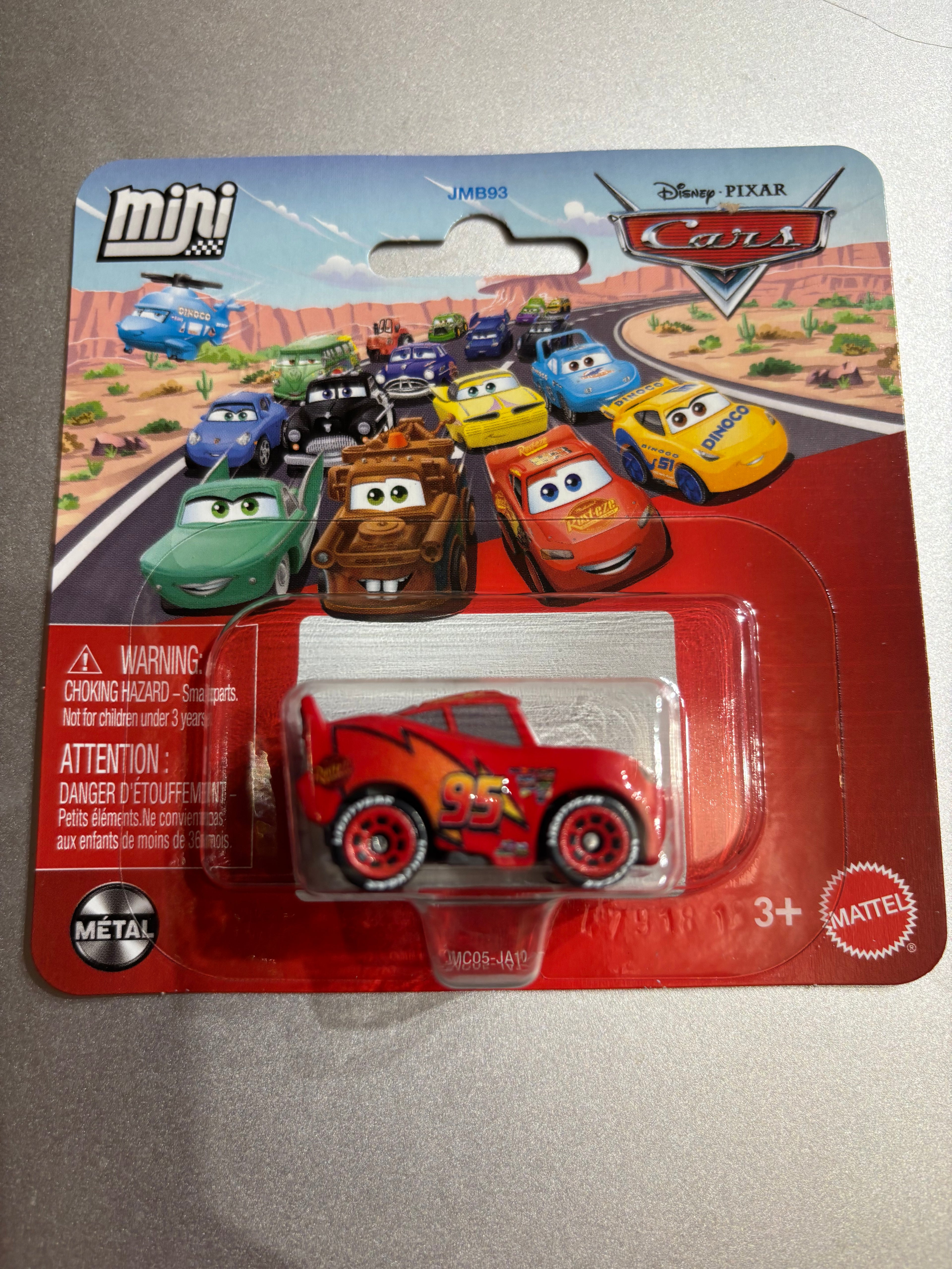 Disney Pixar Cars Mini Racer Blister Pack - LIGHTNING MCQUEEN RACING WHEELS